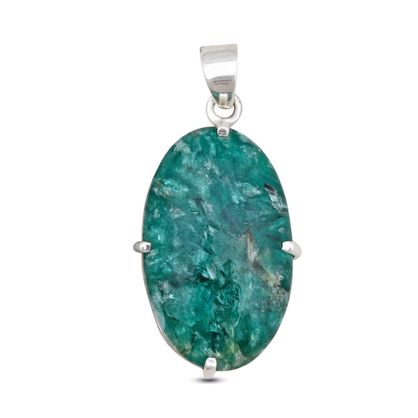 925 Sterling Silver Green Kyanite Pendants