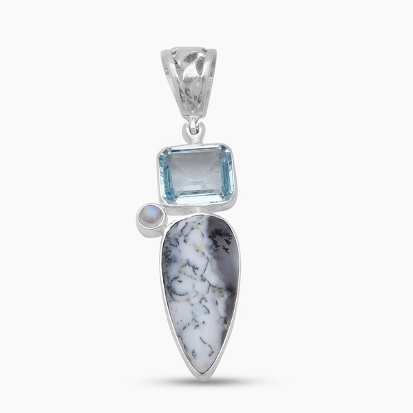 925 Silver Dendritic Opal Pendants