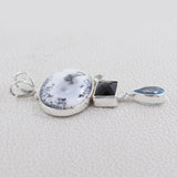 Dendritic Opal Silver Pendants
