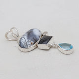 Dendritic Opal Silver Pendants
