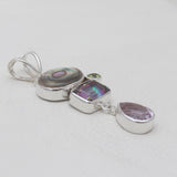 Abalone Shell & Mystic Silver Pendants