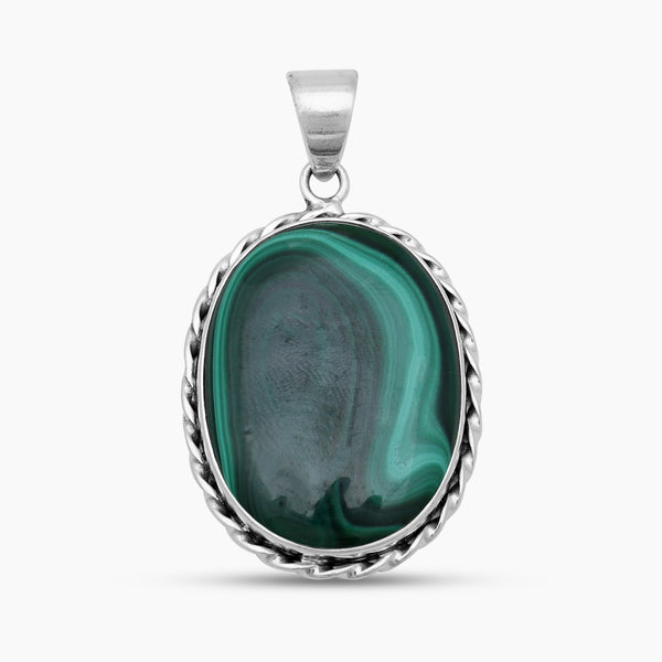 925 Sterling Silver Malachite Pendants