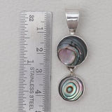 925 Sterling Silver Abalone Shell Pendants