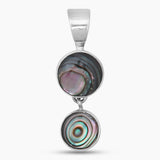 925 Sterling Silver Abalone Shell Pendants