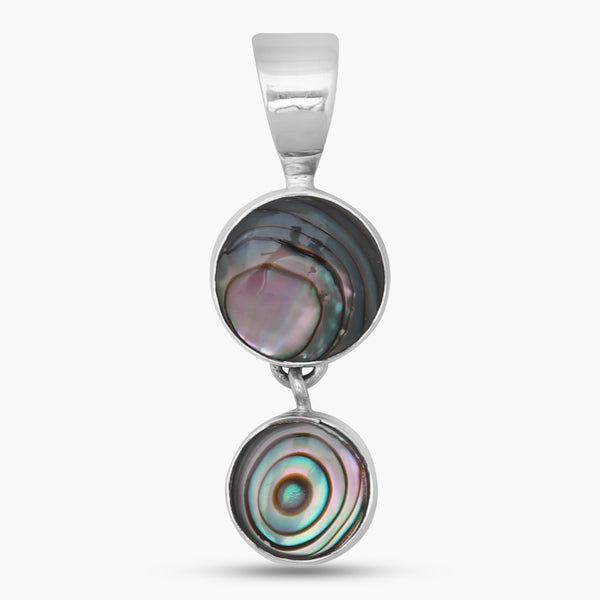 925 Sterling Silver Abalone Shell Pendants