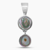 925 Sterling Silver Abalone Shell Pendants