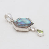 925 Sterling Silver Abalone Shell Pendants