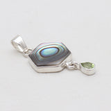 925 Sterling Silver Abalone Shell Pendants