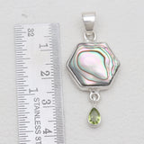 925 Sterling Silver Abalone Shell Pendants