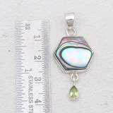 925 Sterling Silver Abalone Shell Pendants