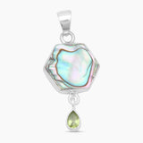 925 Sterling Silver Abalone Shell Pendants