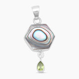925 Sterling Silver Abalone Shell Pendants