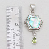 925 Sterling Silver Abalone Shell Pendants