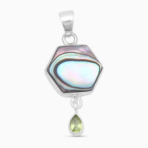 925 Sterling Silver Abalone Shell Pendants