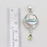 925 Sterling Silver Abalone Shell Pendants