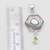 925 Sterling Silver Abalone Shell Pendants