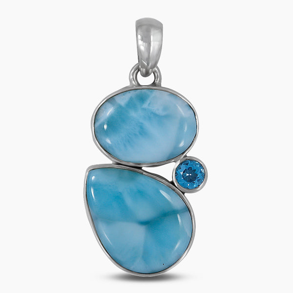 925 Sterling Silver Larimar Pendants