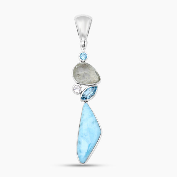 925 Sterling Silver Larimar Pendants
