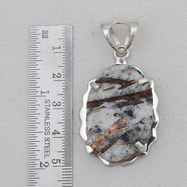 925 Sterling Silver Astrophyllite Pendants
