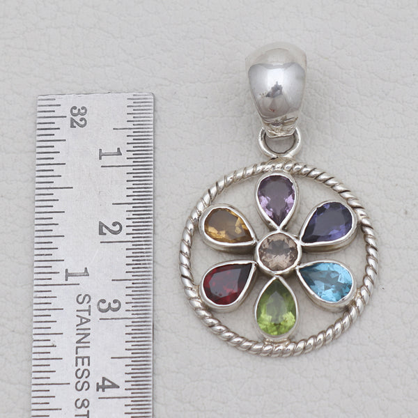 925 Sterling Silver Multistone Pendants