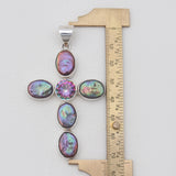 Natural Dark Gray Water Pearl Silver Pendants