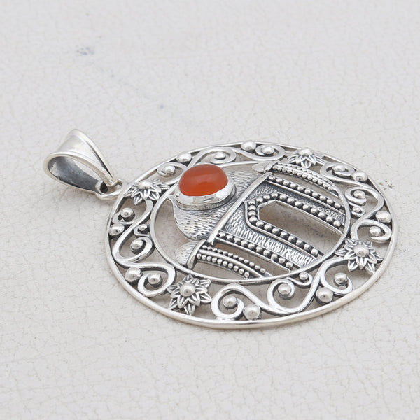925 Sterling Silver Carnelian Pendants