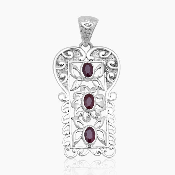 925 Sterling Silver Ruby Pendants