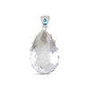 Crystal & Blue Topaz Gemstone Silver Pendant