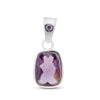 Purple Amethyst Gemstone Silver Pendant