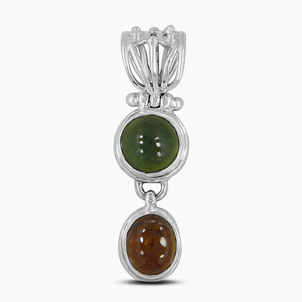 925 Silver Multi Tourmaline Pendants