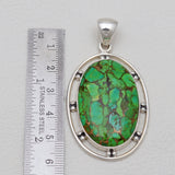 Green Copper Turquoise Silver Pendants