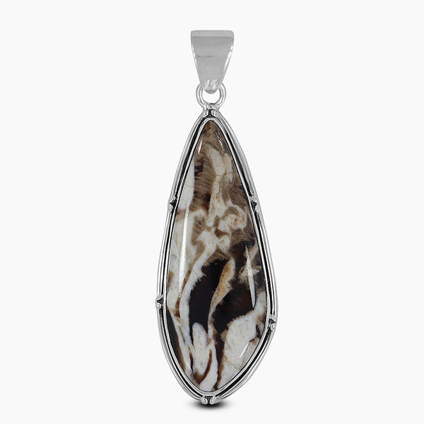 Peanut Wood Jasper Silver Pendants