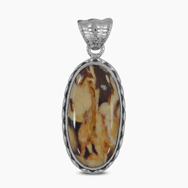 Peanut Wood Jasper Silver Pendants