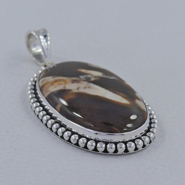 Peanut Wood Jasper Silver Pendants