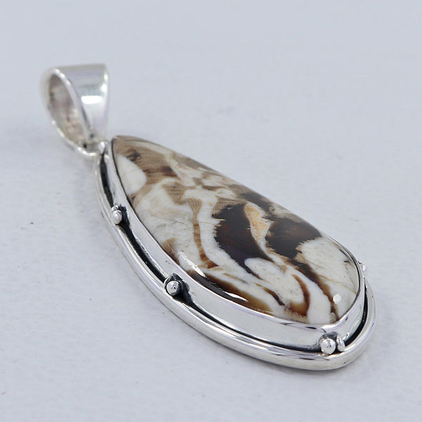 Peanut Wood Jasper Silver Pendants