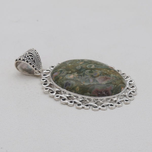 Rainforest Jasper Silver Pendants