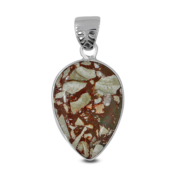 Rainforest Jasper Silver Pendants