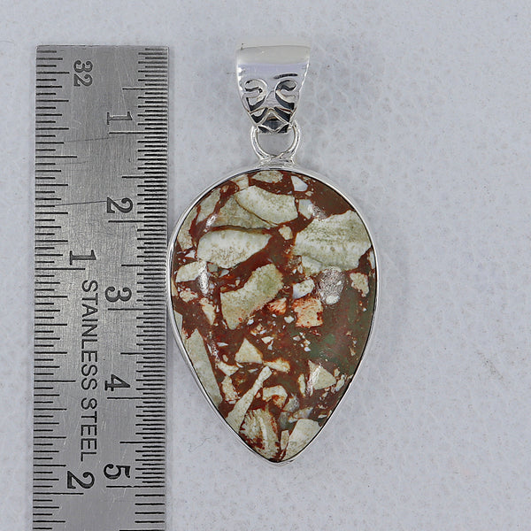 Rainforest Jasper Silver Pendants