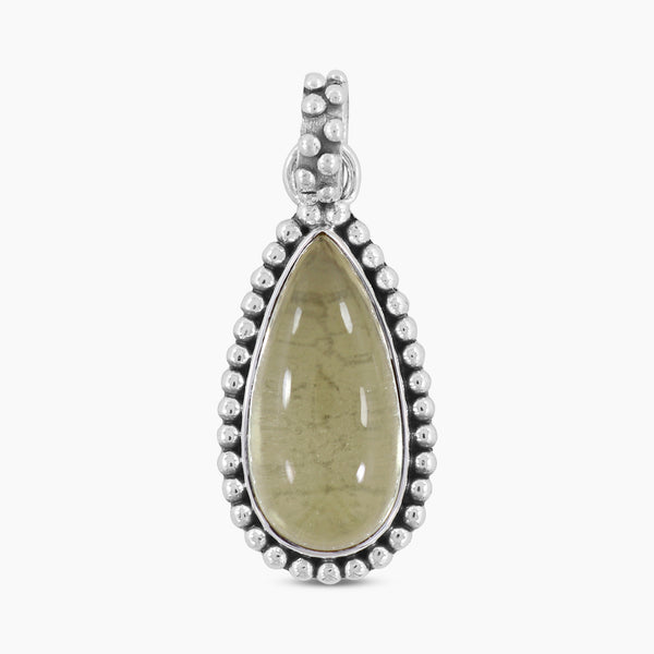925 Sterling Silver Green Amethyst Pendants