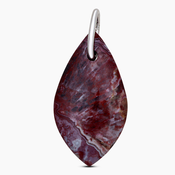 Crazy Lace Agate Silver Pendants