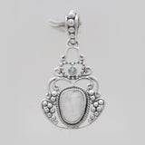 Rainbow Moonstone Silver Designer Pendants