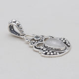 Rainbow Moonstone Silver Designer Pendants