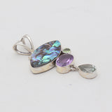 925 Sterling Silver Abalone Shell Pendants
