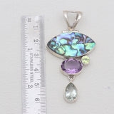 925 Sterling Silver Abalone Shell Pendants