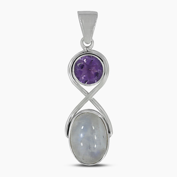 925 Silver Rainbow Moonstone Pendants