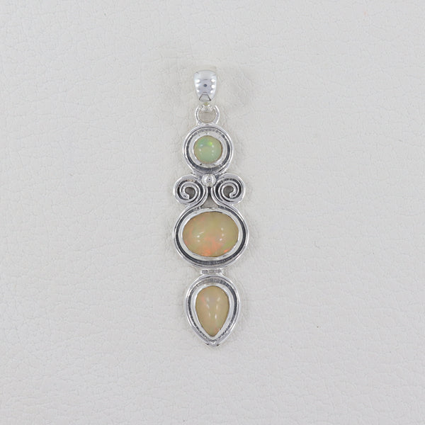 925 Sterling Silver Ethiopian Opal Pendant