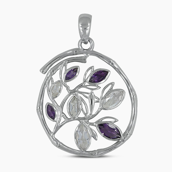 925 Sterling Silver Blue Topaz Pendants