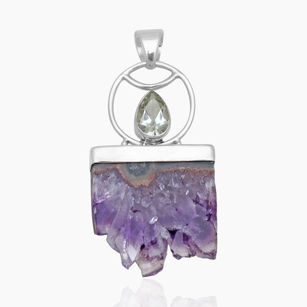 Amethyst Stalactite Gemstone Silver Pendants