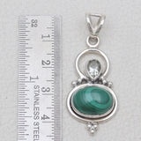 925 Silver Malachite Pendants