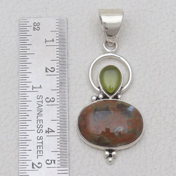 925 Silver Rainforest Jasper Pendants